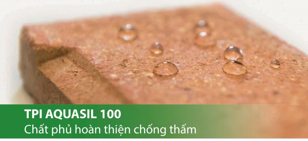 TPI Aquasil 100 minh hoa hiệu ứng lá sen trên gạch