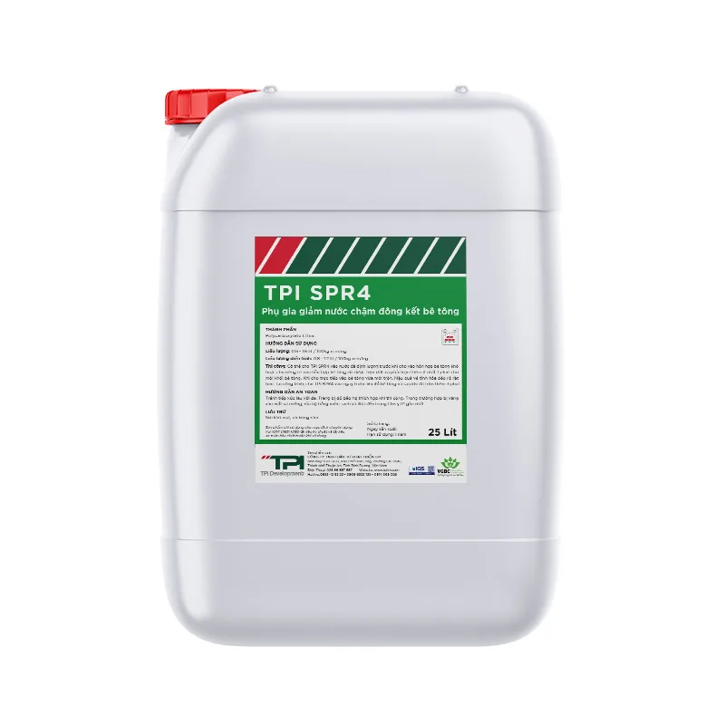 TPI SPR4 25L - Phụ gia giảm nước mức cao và chậm đông kết TPI SPR4 25L - Phụ gia giảm nước mức cao và chậm đông kết